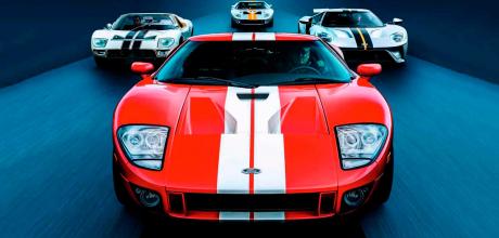 Three generations Ford GT and GT40
