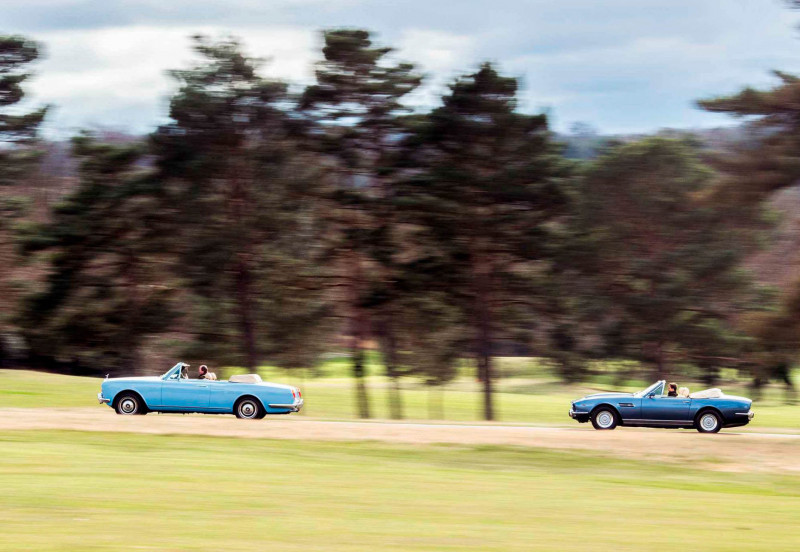 1980 Aston Martin V8 Volante vs. 1976 Rolls-Royce Corniche Drophead Coupé