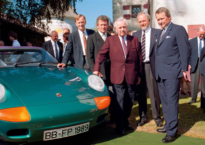 1989 Ferry Porsche and his four sons together became rarer as the years passed