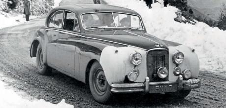 Jaguar MkVII finishes second on 1953 Monte Carlo Rally